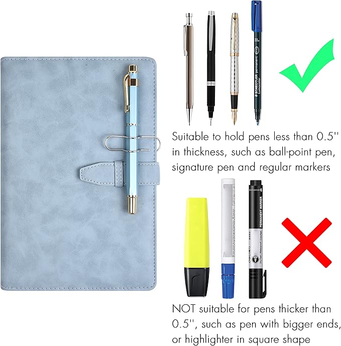 Wisdompro Pen Clip, 12 Pack Stainless Steel Pen Clip Holder for Notebook, Books, Journal, Clipboard, Paper, etc. - 2.6 x 0.7 inch (Silver)