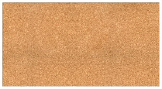 Amanti Art Natural Cork Board for Wall, 29x53 Vision Board with White Frame, Oversize Corkboard Office Decor for Home Organization, Modern Corkboard Pinboard to Display Items for Home Organization in