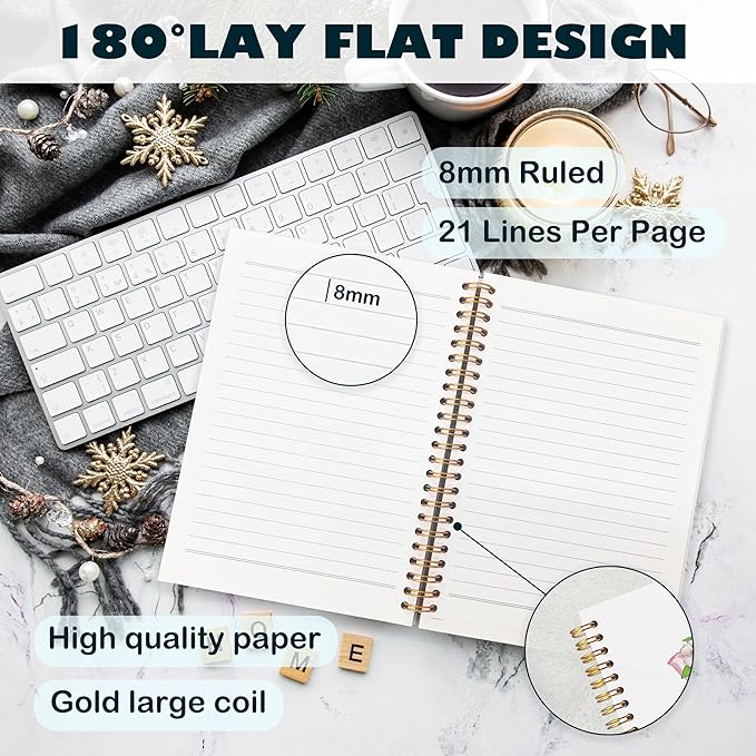 BearCake Preppy Coquette Pink Pig Gifts Notebooks for Pig Lovers Women,Just a Girl Who Loves Pigs Stuff Notebook,Diary or Journal for School,Work,or Journaling,Cute Hardcover Spiral Notebook 5.5x8.3