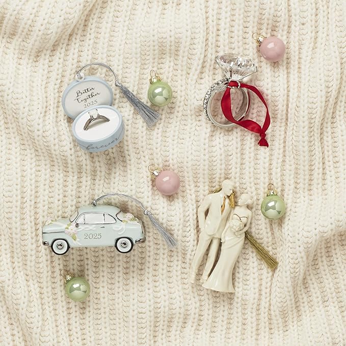 Lenox 897119 2025 Bride & Groom Ornament, Christmas, Holiday Decorations