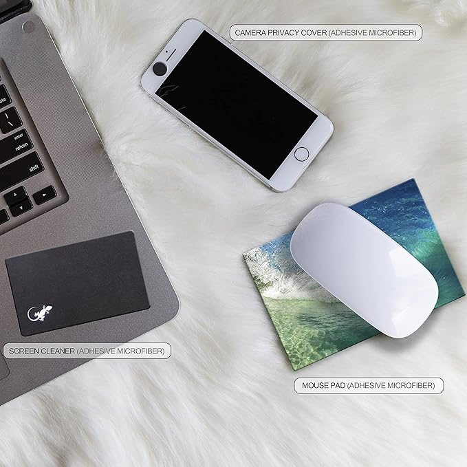 Adhesive Mouse Pad - Peel and Sticks to Any Surface - Travel Mouse Pad, Sticky for Any Surface - Excellent Tracking - Beach Barrel Wave