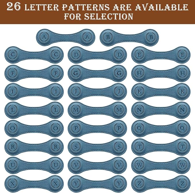 Handmade Personalized Leather Magnetic Bookmark - Custom Initial Letter Design with 26 Alphabet Choices - Durable Bookmark for Readers, Book Lovers, Women & Kids