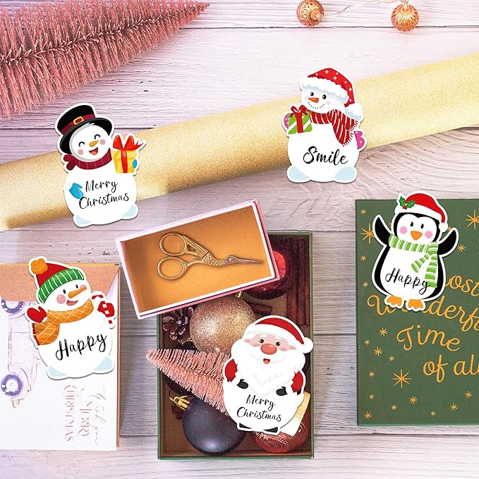 Christmas Sticky Notes, 240 Pages Snowman Self Adhesive Memo Pad Winter Christmas Snowman Sticky Note Self Stick Notes Memo Pads for Home, School, Office - Festive Holiday Design