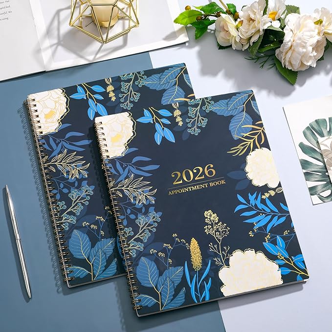 2026 Appointment Book - Weekly Appointment Book 2026, Jan 2026 - Dec 2026, 2026 Planner, 8" x 10", Planner 2026 with Tab, Half Hour (30 Mins) Interval