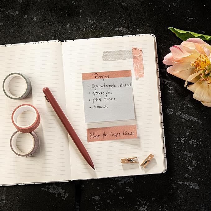 DiverseBee Pastel Sticky Notes Set, Cute Sticky Notes, Aesthetic Self-Stick Note Pads, Sticky Tabs, Page Flags, Planner Accessories, Journaling Office School Bible Study Supplies (Fern)