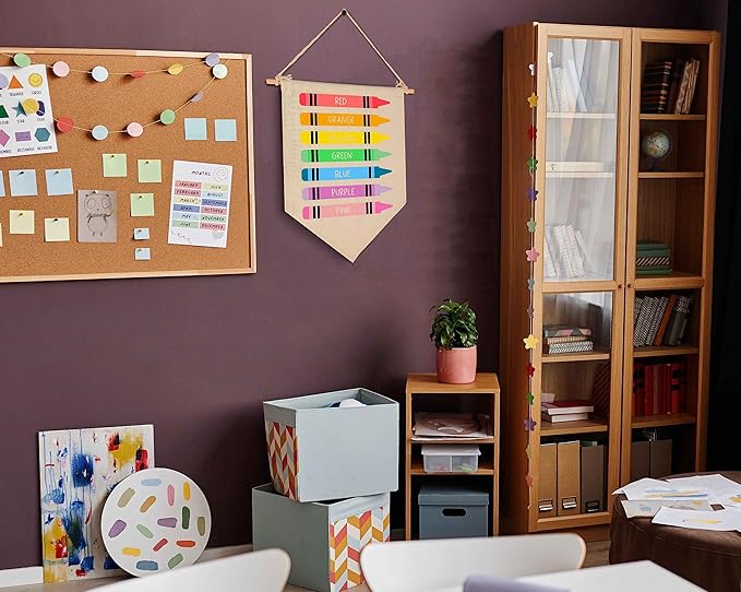 Color Educational Gift-Flag Sign Present for Toddler,Baby,Newborn,Boys,Girls,Kids-Banner Wall Decor for Nursery,Bedroom,Playroom,Reading Room Front Door-Baby Present Shower-New Home Christmas Gift