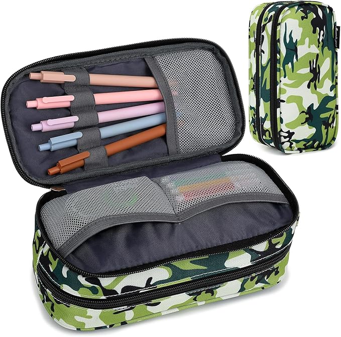 Pencil Cases for kids, Large Capacity Pencil Pouch, Office College School Marker Organizer Case pen for Men Women Adult Teens