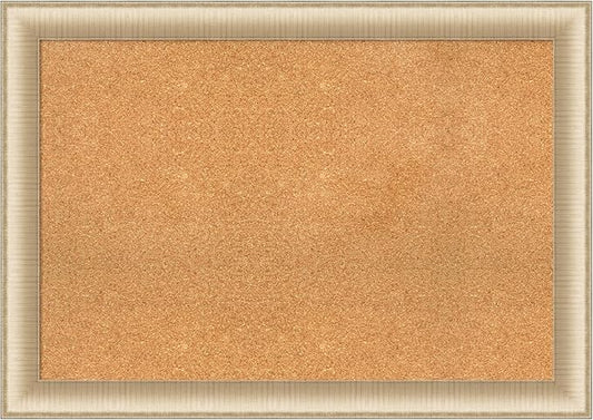 Amanti Art Natural Cork Board for Wall, 29x41 Vision Board with Gold Frame, Large Corkboard Office Decor for Home Organization, Casual Corkboard Pinboard to display items for home organization
