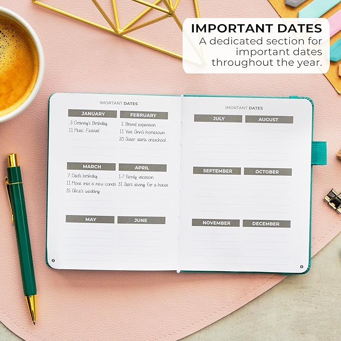 Clever Fox Address Book with alphabetic tabs - PU Leather Telephone and Address Book for Keeping Contacts Safe, Contact Organizer Journal, Small Size (4.0″ x 5.5″), Hardcover, Turquoise