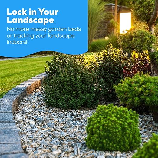 Superclear TerraLock Mulch Glue for Landscaping, 1 Gallon Rock Glue. Easy Spray, Easy Hold. Perfect for Mulch, Pea Gravel Large & Small, Rock, Straw and Stone, Pega para Piedras de Jardin