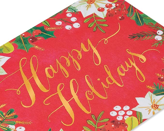 Papyrus Holiday Cards Boxed with Envelopes, Warmest Wishes of the Season, Happy Holidays (20-Count)