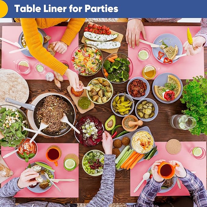 Vanhench 17.5"×963" (80 1/4FT) Pink Wrapping Paper Roll, Bulletin Board Paper, Color Kraft Paper Roll for Art Crafts, Wedding, Birthday, Mothers Day Gifts, Bouquet Flower Wrapping