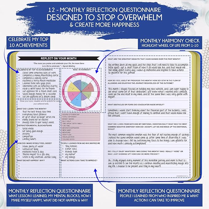 2026 Planner Weekly and Monthly | Law of Attraction Planner with Panduo App | A 12 Month Journey for Productivity, Gratitude & Goal Setting | Includes Foldable Vision Board, Gift Box & Stickers