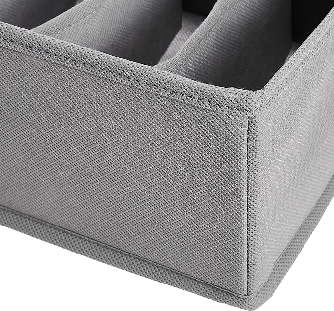 Amazon Basics Underwear Dresser Drawer Organizers, Pack of 2, Gray