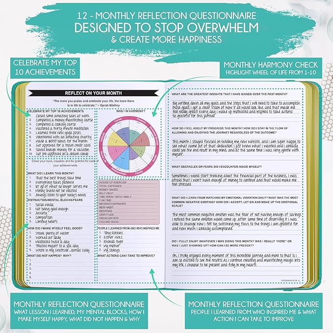 2026 Planner Weekly and Monthly | Law of Attraction Planner with Panduo App | A 12 Month Journey for Productivity, Gratitude & Goal Setting | Includes Foldable Vision Board, Gift Box & Stickers