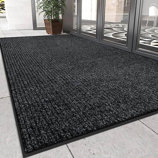 Vicwe Indoor Outdoor Door Mat,4'x8' Heavy Duty Front Door Mat, Non-Slip Washable Doormats Entrance Mats, Dirt Resistant and Absorbent Doormat, Commercial Outdoor Entrance Floor Mat for Home Office