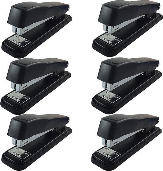 Clipco Stapler with 2000 Staples Full Desk Size Black (Pack of 6)