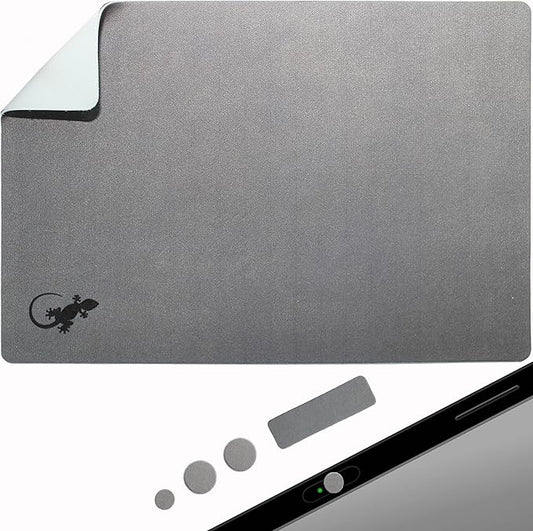 Travel Stick on Mouse Pad with Adhesive Bottom - Peel and Sticks to Any Surface - Portable (XL - Gray)