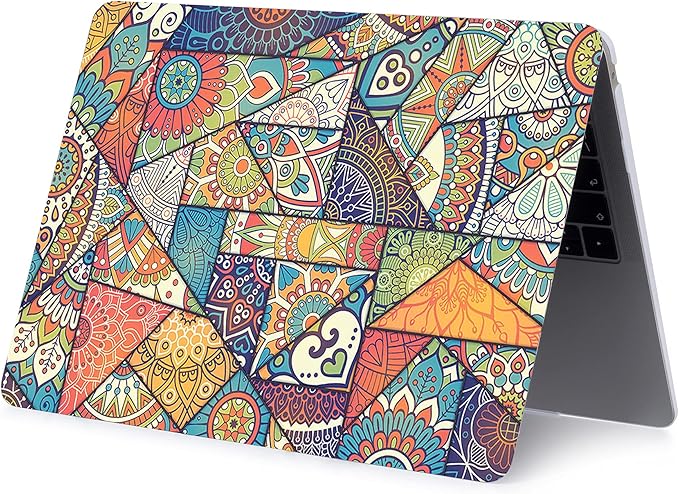 Case Compatible with MacBook Pro 16 inch 2020 2019 Release A2141 with Touch Bar/Touch ID, Plastic Laptop Hard Shell Protective Case & Keyboard Cover Skin - Retro Pattern