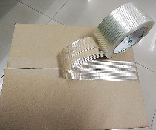 BOMEI PACK Fiber Reinforced Packing Tape, 30Rolls Mono Filament Tape 2 inch x 35yds x 5.5Mil, for Packing and Strapping