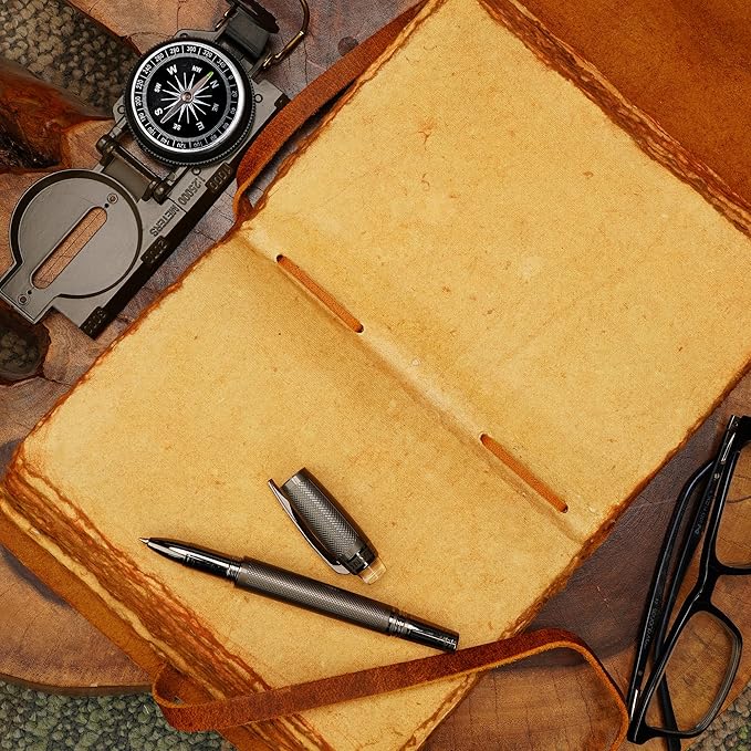 LUXEORIA Tree Of Life Leather Journal for Women and Men, Handcrafted Leather Journal for Writing Womens, Sketchbook, Travel Diary with Unlined Deckle Paper, Tan 5x7