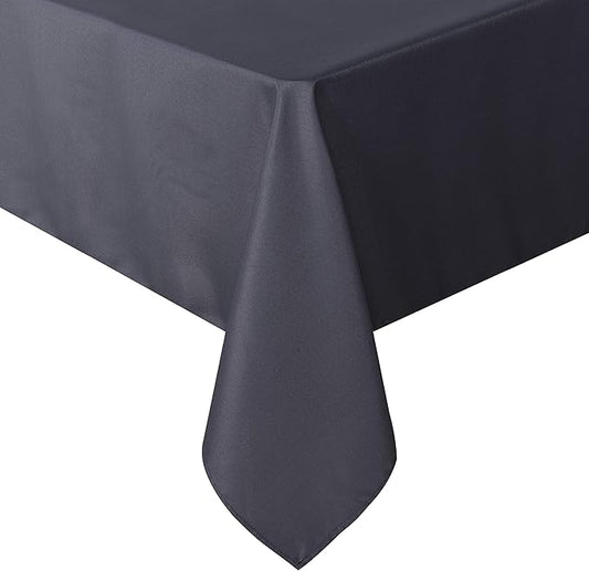 sancua Rectangle Tablecloth - 54 x 120 Inch - Water Resistant Spill Proof Washable Polyester Table Cloth, Decorative Fabric Table Cover for Dining Tables, Buffet Parties and Camping, Grey