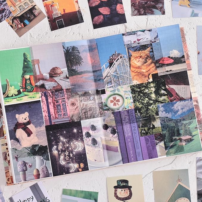 12 Sets 600 Sheets Washi Stickers for Journaling, Nature Season Festival Travel Flower Stickers Vintage Aesthetic Scrapbook Sticker Set for Bullet Journal Art Diary Card Craft Gifts Planner Notebook