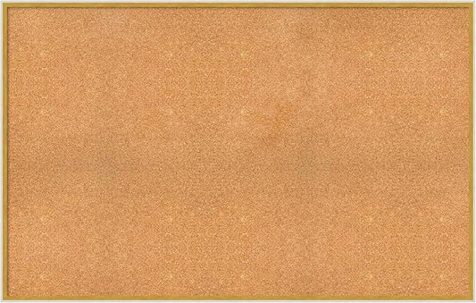 Amanti Art Natural Cork Board for Wall, 35x55 Vision Board with White Frame, Oversize Corkboard Office Decor for Home Organization, Modern Corkboard Pinboard to Display Items for Home Organization in