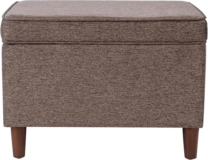 Home Decor | Dinah Collection Modern Storage Ottoman | Ottoman with Storage for Living Room & Bedroom (Chocalate Brown)