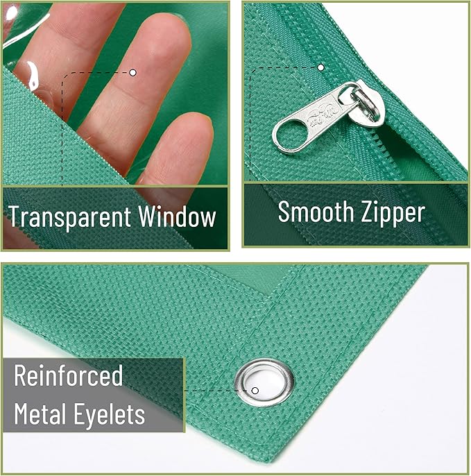 Mr. Pen- Pencil Pouch for 3 Ring Binder, 2 Pack, Green Shades, 3 Ring Binder Pencil Pouch