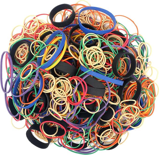 HAIDIBAO-Rubber Bands Assorted Sizes multicolor Elastic Rubber Bands Office Supplies 0.5lbs size10,size16,size18,size#19,size#32,size#33,size#64,size#82
