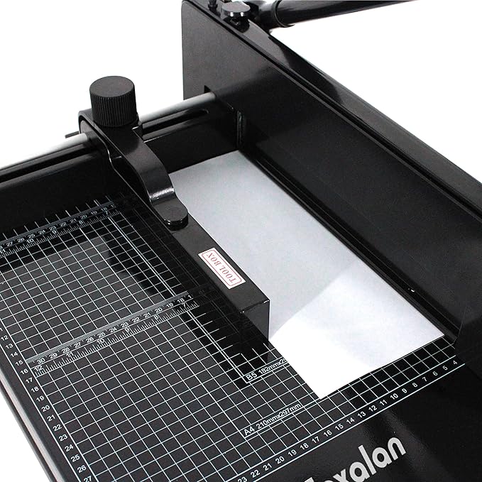 TEXALAN(R) Heavy Duty Guillotine Paper Cutter Black 400 Sheets Stack Paper Trimmer (A3-17'' Paper Cutter)