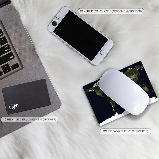 Adhesive Mouse Pad - Peel and Sticks to Any Surface - Travel Mouse Pad, Sticky for Any Surface - Excellent Tracking - Earth Satellite MAP