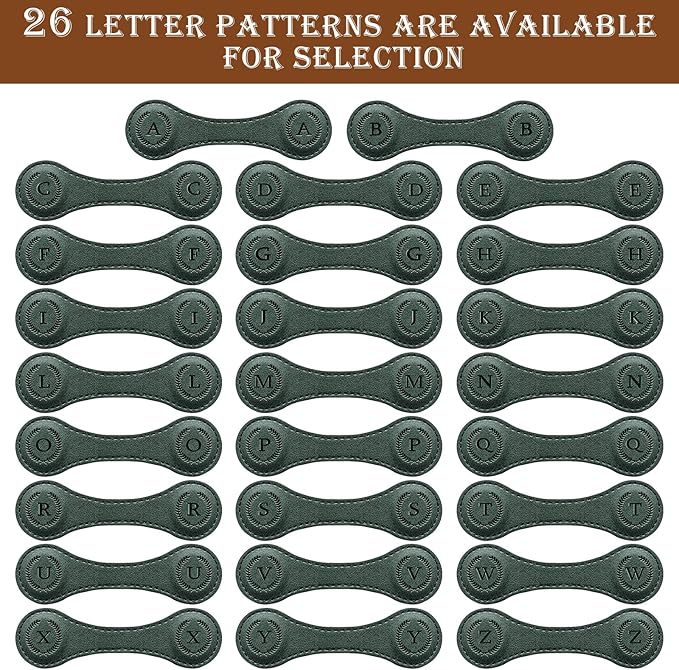 Handmade Personalized Leather Magnetic Bookmark - Custom Initial Letter Design with 26 Alphabet Choices - Durable Bookmark for Readers, Book Lovers, Women & Kids