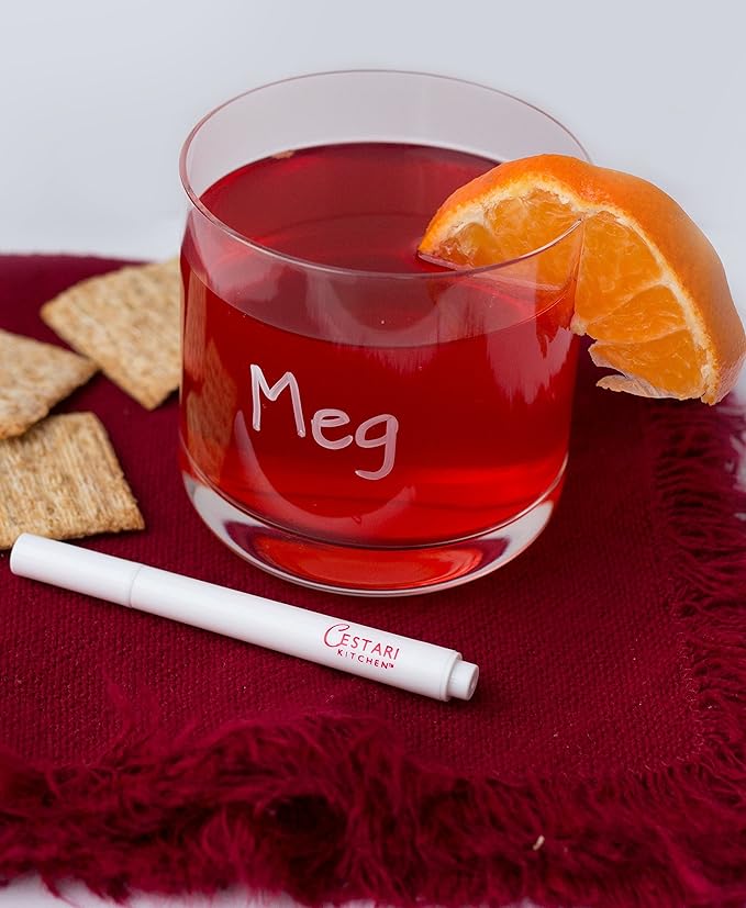 Cestari Chalk Pen Set | Bold White Liquid Chalk Marker with 2mm Fine Tip for Writing and Drawing | Erasable Chalkboard Label Chalk Paint Pen | Organizing, Parties, Spices, Weddings, Crafts | 2 pack