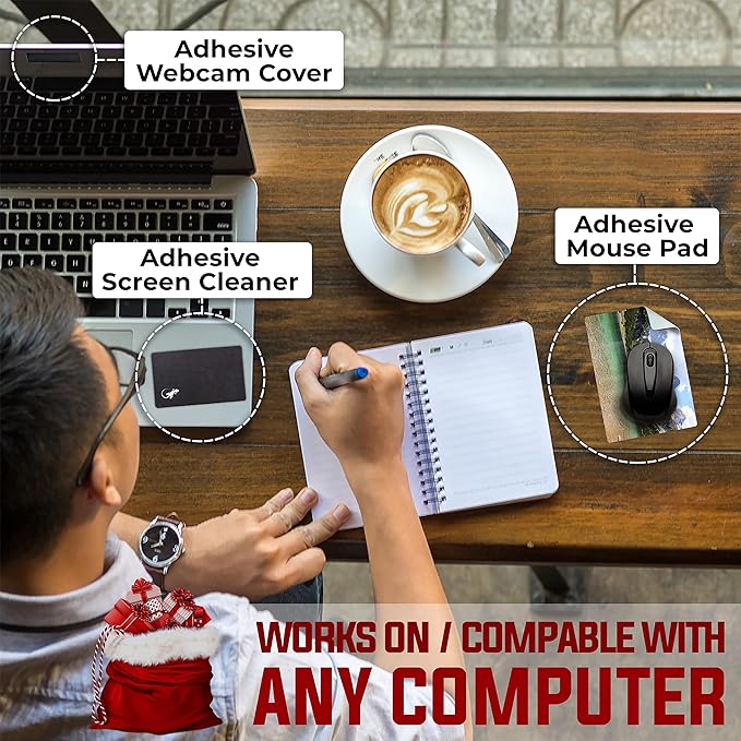 Adhesive Mouse Pad - Peel and Sticks to Any Surface - Travel Mouse Pad, Sticky for Any Surface - Excellent Tracking - Mountain Lake