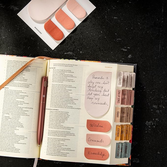 DiverseBee Pastel Sticky Notes Set, Cute Sticky Notes, Aesthetic Self-Stick Note Pads, Sticky Tabs, Page Flags, Planner Accessories, Journaling Office School Bible Study Supplies (Petals)