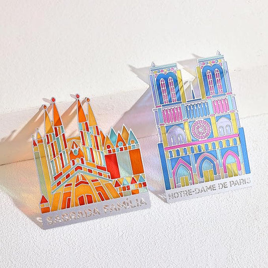 2pcs Metal Bookmarks with Transparent Design, Cute Book Marks for Readers, Aesthetic Book Markers for Kids, Teens, Teachers, Students, Book Accessories Gifts for Book Lovers, Reading Women and Men