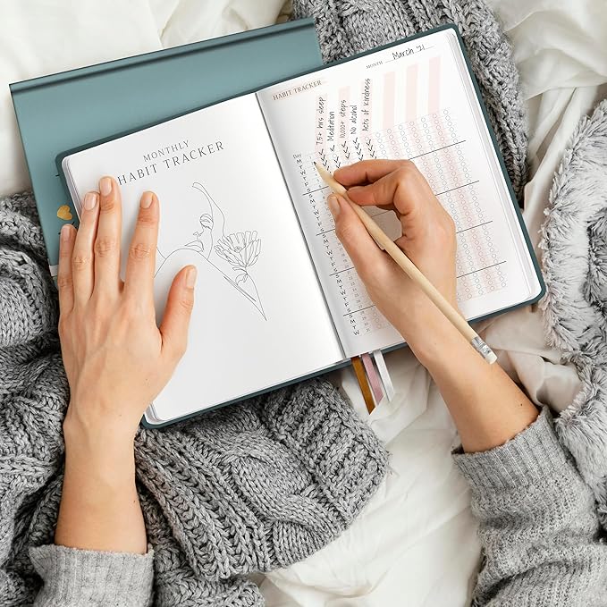 RYVE Daily Gratitude Journal for Women: 6-Month Guided Positivity & Wellness Journal with Prompts - Affirmation, Mindfulness, Self Help & Reflection, Gratitude Journal Notebook, Manifestation Journal