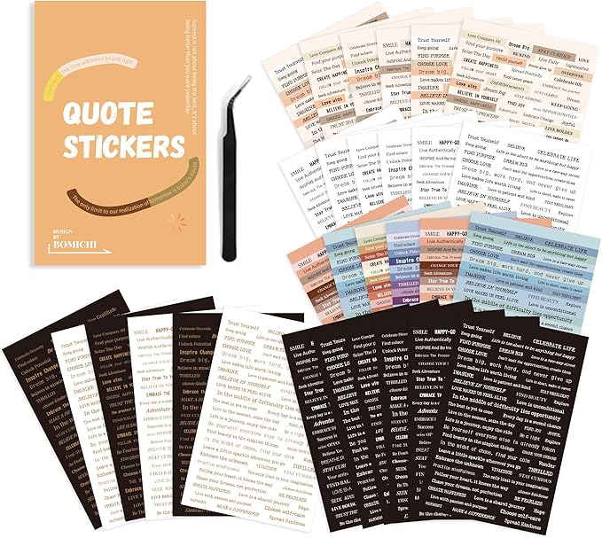 Scrapbook Supplies, 40 Sheets 2370 Pcs Word Quote Stickers Scrapbooking Supplies, Junk Journal Supplies for Scrapbook Junk Journal Bullet Journal DIY Craft Card Making