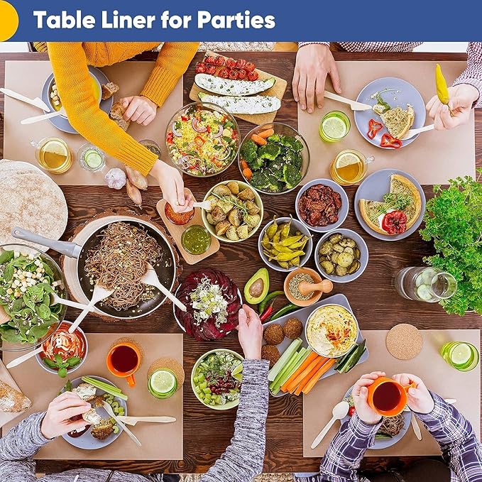 Vanhench 48"x 2400" (200') Brown Jumbo Roll Wrapping Paper, Kraft Craft Paper Roll for Bulletin Board Kids Arts Crafts Packing Shipping Poster Construction, Christmas Wrapping Paper