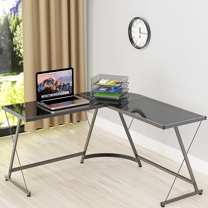 Simple Houseware Stackable Wide Entry Desk File Document Letter Tray Organizer, 3 Packs, Black