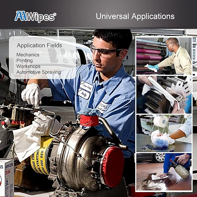 AAwipes Cleanroom Cellulose/Polyester Wipes Bulk, (6"x6", 1 Box 9,000 Pcs per 30 Bags, NW06806) Lint Free Nonwoven Polycellulose for Lab, Electronics, Pharmaceutics, Electronics