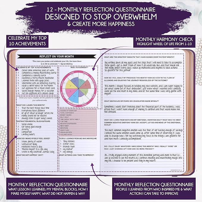 2026 Planner Weekly and Monthly | Law of Attraction Planner with Panduo App | A 12 Month Journey for Productivity, Gratitude & Goal Setting | Includes Foldable Vision Board, Gift Box & Stickers