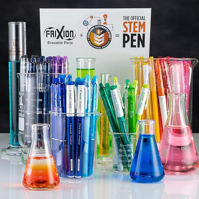 Pilot, FriXion Fineliner Erasable Marker Pens, Fine Point .7 mm, Pack of 12, Assorted Colors