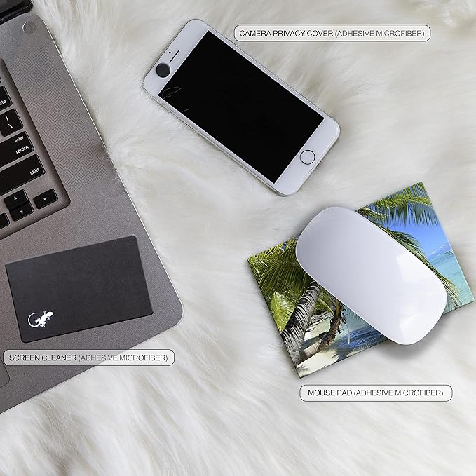 Adhesive Mouse Pad - Peel and Sticks to Any Surface - Travel Mouse Pad, Sticky for Any Surface - Excellent Tracking - Beach Palms in The Sand