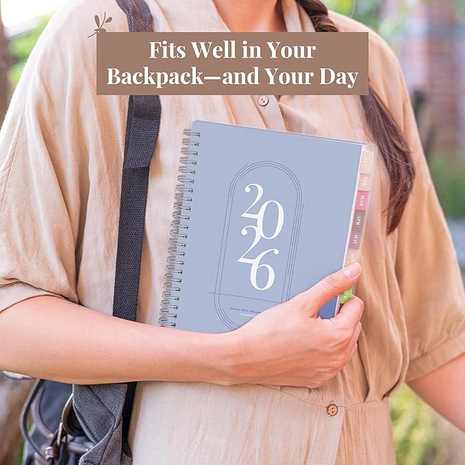 Rileys 2026 Planner, Agenda Planner With Weekly And Monthly View, Daily Agenda Book And Yearly Planners Calendar Book, Spiral Bound With Tabs, Notes, Goals And Holidays (Blue, 8 x 6 in)