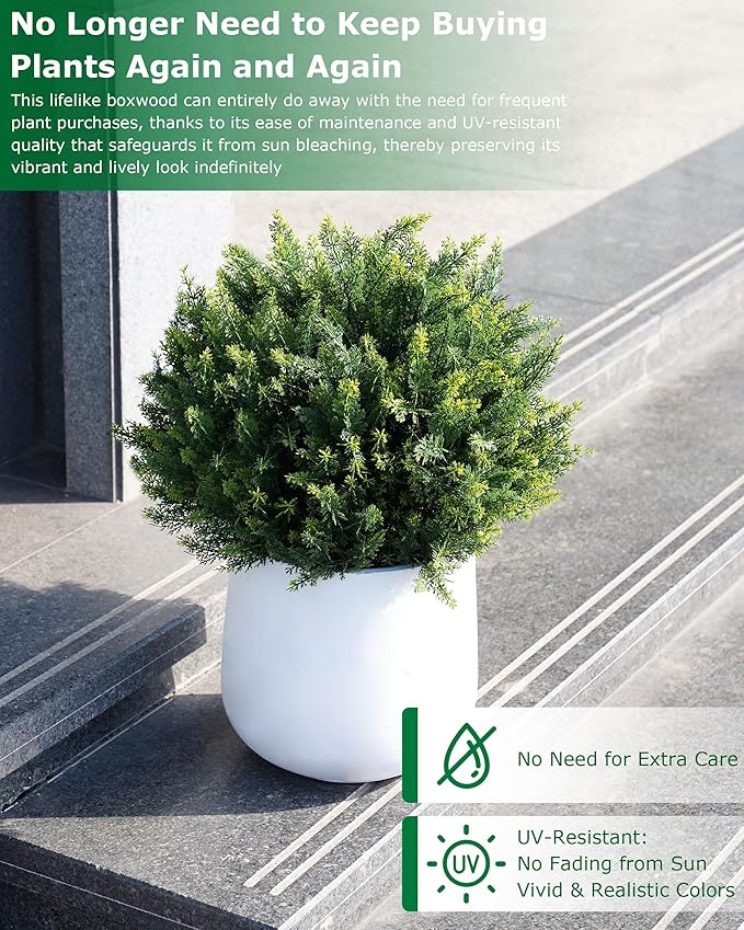 28inch Artificial Cedar Christmas Tree, Norfolk Pine Tree. 2 Sets Faux Cypress Topiary with Spikes Outdoor Christmas Tree Front Porch Decor, Fake Shrubs Planters, Christmas Pot fillers urn Filler