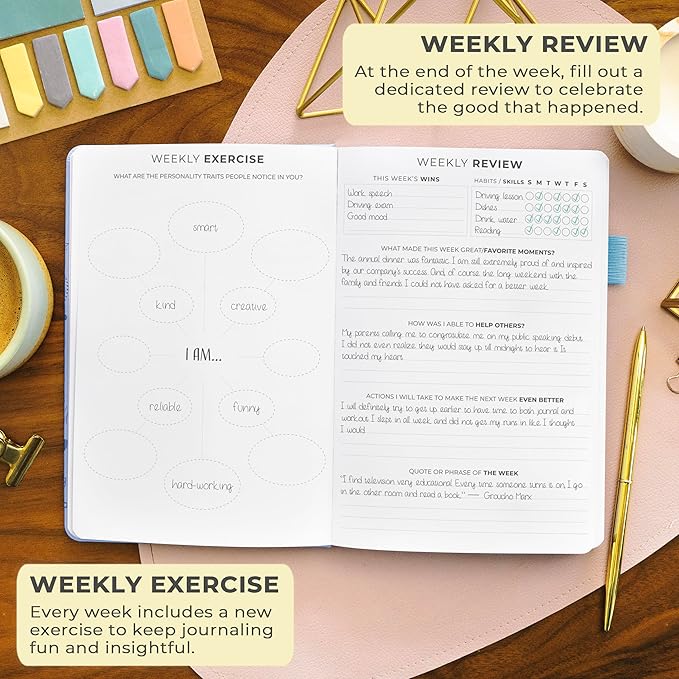 Clever Fox Gratitude Journal – Happiness, Positivity & Affirmation Daily Journal – Inspirational Daily Notebook – 3 Months, A5 (Periwinkle)