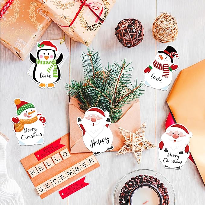 Christmas Sticky Notes, 240 Pages Snowman Self Adhesive Memo Pad Winter Christmas Snowman Sticky Note Self Stick Notes Memo Pads for Home, School, Office - Festive Holiday Design